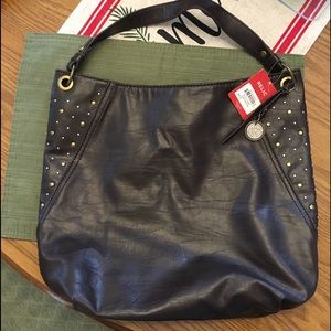 Relic NWT brown leather studded handbag